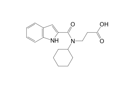 N-cyclohexyl-N-[(indol-2-yl)carbonyl]-β-alanine