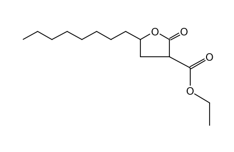 5-octyl-2-oxotetrahydro-3-furoic acid, ethyl ester