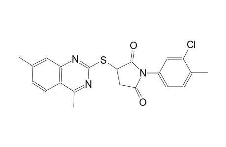 1-(3-chloro-4-methylphenyl)-3-[(4,7-dimethyl-2-quinazolinyl)sulfanyl]-2,5-pyrrolidinedione