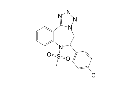 6-(4-CHLOROPHENYL)-6,7-DIHYDRO-7-METHYLSULFONYL-6-PHENYL-5H-TETRAZOLO-[1,5-D]-[1,4]-BENZODIAZEPINE