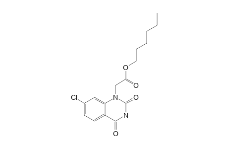 2-(7-chloro-2,4-diketo-quinazolin-1-yl)acetic acid hexyl ester