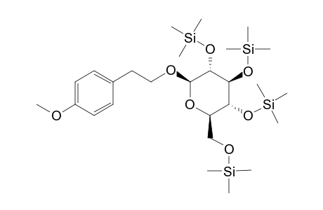 2-(4-Methoxyphenyl)ethyl-.beta.-D-glucopyranoside, 4tms