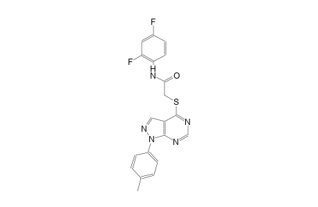 N-(2,4-difluorophenyl)-2-{[1-(4-methylphenyl)-1H-pyrazolo[3,4-d]pyrimidin-4-yl]sulfanyl}acetamide