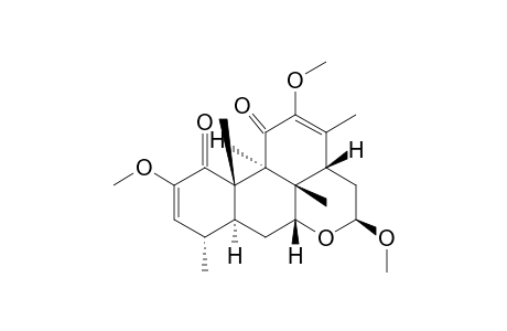 Phenanthro[10,1-bc]pyran, picrasa-2,12-diene-1,11-dione deriv.