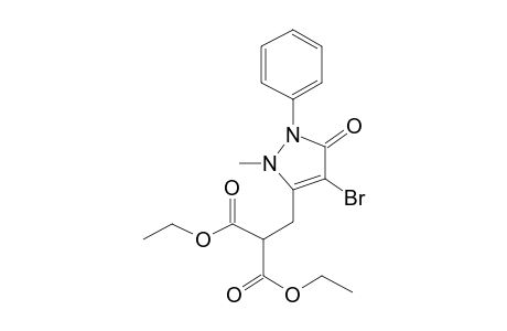 Diethyl 2-((4-bromo-2-methyl-5-oxo-1-phenyl-3-pyrazolin-3-yl)methyl)malonate