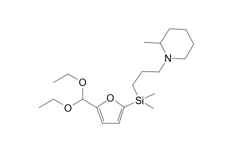 1-{3-[Dimethyl(5-diethoxymethylfuran-2-yl)silyl]propyl}-2-methylpiperidine