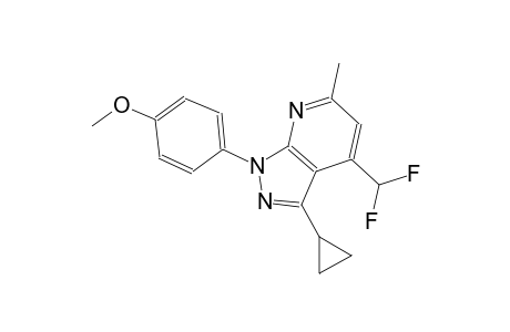 1H-pyrazolo[3,4-b]pyridine, 3-cyclopropyl-4-(difluoromethyl)-1-(4-methoxyphenyl)-6-methyl-