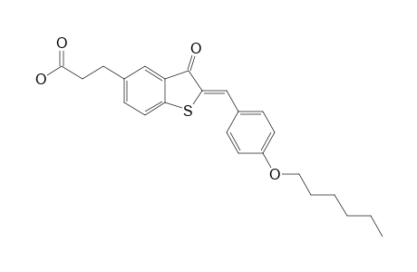 2-(4-HEXYLOXYPHENYLMETHYLENE)-5-(2-CARBOXYETHYL)-BENZO-[B]-THIOPHEN-3-(2H)-ONE
