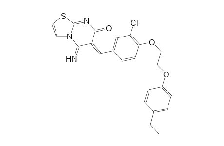 (6Z)-6-{3-chloro-4-[2-(4-ethylphenoxy)ethoxy]benzylidene}-5-imino-5,6-dihydro-7H-[1,3]thiazolo[3,2-a]pyrimidin-7-one