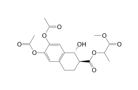 2-Naphthalenecarboxylic acid, 6,7-bis(acetyloxy)-1,2,3,4-tetrahydro-1-hydroxy-, 2-methoxy-1-methyl-2-oxoethyl ester, [1R-[1.alpha.,2.beta.(S*)]]-