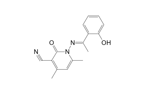 1-[1-(2-Hydroxy-phenyl)-ethylideneamino]-4,6-dimethyl-2-oxo-1,2-dihydro-pyridine-3-carbonitrile