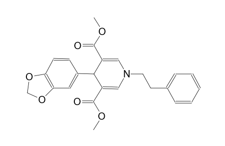 3,5-pyridinedicarboxylic acid, 4-(1,3-benzodioxol-5-yl)-1,4-dihydro-1-(2-phenylethyl)-, dimethyl ester