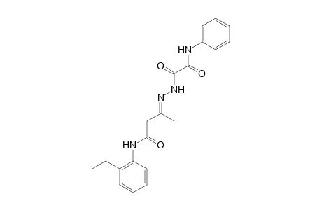 (3E)-3-([Anilino(oxo)acetyl]hydrazono)-N-(2-ethylphenyl)butanamide