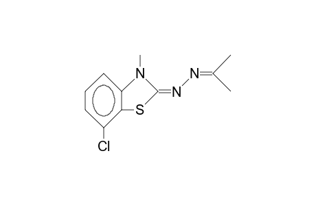 2-Isopropylidenehydrazino-3-methyl-7-chloro-benzothiazole