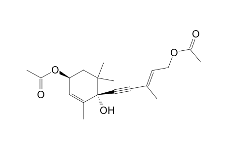 2-Cyclohexene-1,4-diol, 1-[5-(acetyloxy)-3-methyl-3-penten-1-ynyl]-2,6,6-trimethyl-, 4-acetate, [1S-[1.alpha.,1(E),4.beta.]]-