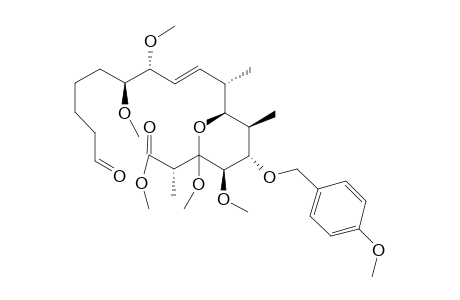 Methyl 17-desphenyl-5-O-(4'-methoxybenzyl)-3-O-methyl-17-oxo-1,17-seco-1-soraphenecarboxylate