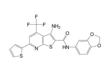 3-amino-N-(1,3-benzodioxol-5-yl)-6-(2-thienyl)-4-(trifluoromethyl)thieno[2,3-b]pyridine-2-carboxamide