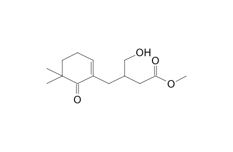 4-(5,5-Dimethyl-6-oxo-cyclohex-1-enyl)-3-hydroxymethylbutyric acid, methyl ester