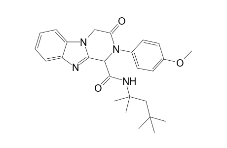 3-Oxo-2-(4-methoxyphenyl)-N-(1,1,3,3-tetramethylbutyl)-1,2,3,4-tetrahydropyrazino[1,2-a]benzimidazole-1-carboxamide