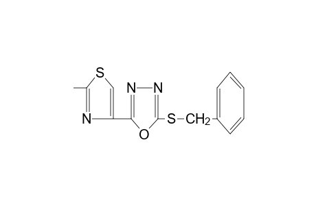 2-(benzylthio)-5-(2-methyl-4-thiazolyl)-1,3,4-oxadiazole