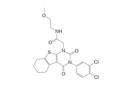 2-(3-(3,4-dichlorophenyl)-2,4-dioxo-3,4,5,6,7,8-hexahydro[1]benzothieno[2,3-d]pyrimidin-1(2H)-yl)-N-(2-methoxyethyl)acetamide