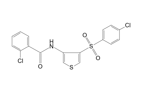 o-chloro-N-{4-[(p-chlorophenyl)sulfonyl]-3-thienyl}benzamide