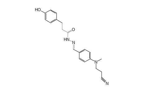 p-hydroxyhydrocinnamic acid, {p- [ (2-cyanoethyl)methylamino]-benzylidene} hydrazide