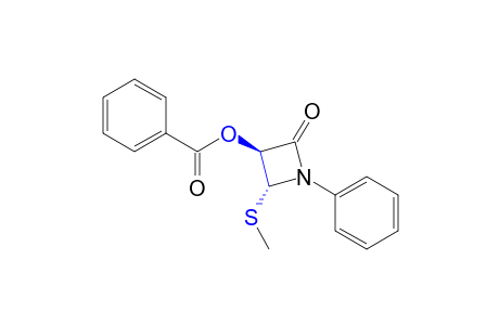 trans-3-hydroxy-4-(methylthio)-1-phenyl-2-azetidinone, benzoate (ester)