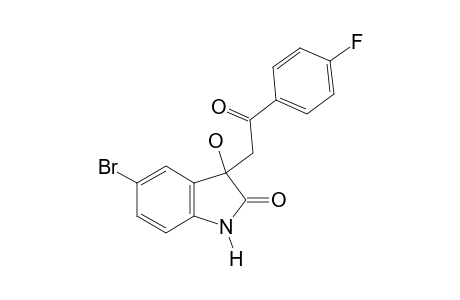 5-BROMO-3-(p-FLUOROPHENACYL)-3-HYDROXY-2-INDOLINONE