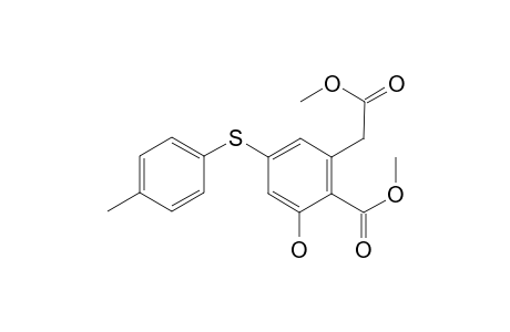 Methyl 2-hydroxy-6-(2-methoxy-2-oxoethyl)-4-[(4-methylphenyl)sulfanyl]benzoate