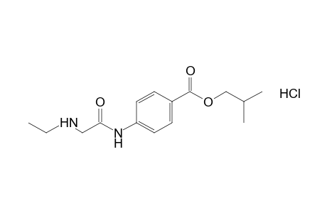 p-[2-(ethylamino)acetamido]benzoic acid, isobutyl ester, hydrochloride
