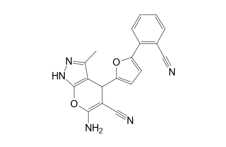 6-Amino-4-[5-(2-cyanophenyl)-2-furyl]-3-methyl-1,4-dihydropyrano[2,3-C]pyrazole-5-carbonitrile