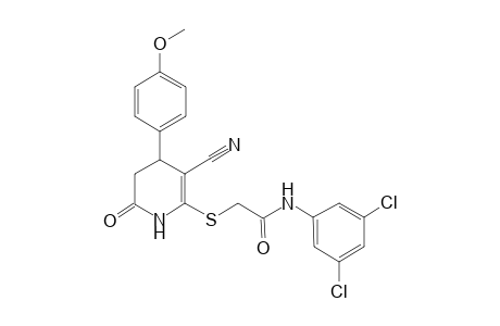 2-[[5-cyano-2-keto-4-(4-methoxyphenyl)-3,4-dihydro-1H-pyridin-6-yl]thio]-N-(3,5-dichlorophenyl)acetamide