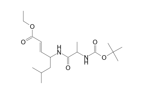 2-(E)-Heptenoic acid, (4S)-4-[(t-butoxycarbonyl-(R)-alanyl)amino]-6-methyl-, ethyl ester