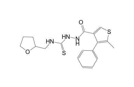 2-[(5-methyl-4-phenyl-3-thienyl)carbonyl]-N-(tetrahydro-2-furanylmethyl)hydrazinecarbothioamide