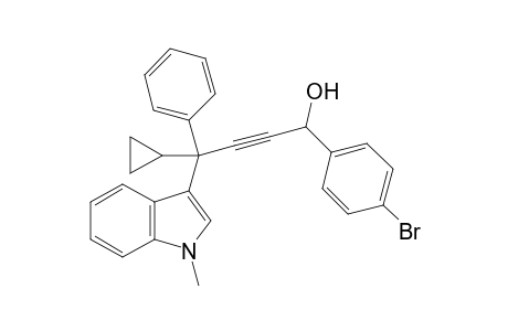 1-(4-Bromophenyl)-4-cyclopropyl-4-(1-methyl-1H-indol-3-yl)-4-phenylbut-2-yn-1-ol