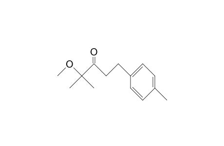 3-Pentanone, 4-methoxy-4-methyl-1-(4-methylphenyl)-