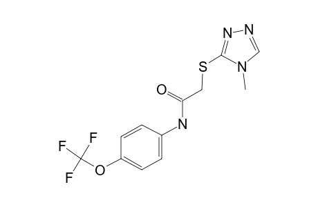 2-(4-Methyl-4H-[1,2,4]triazol-3-ylsulfanyl)-N-(4-trifluoromethoxy-phenyl)-acetamide