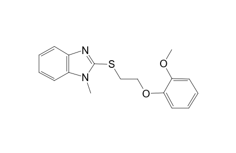 2-([2-(2-Methoxyphenoxy)ethyl]sulfanyl)-1-methyl-1H-benzimidazole