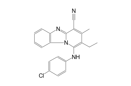 1-(4-chloroanilino)-2-ethyl-3-methylpyrido[1,2-a]benzimidazole-4-carbonitrile