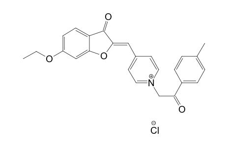 (Z)-4-((6-Ethoxy-3-oxobenzofuran-2(3H)-ylidene)methyl)-1-(2-oxo-2-p-tolylethyl)pyridinium chloride