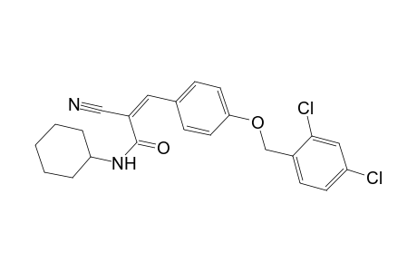 (2Z)-2-cyano-N-cyclohexyl-3-{4-[(2,4-dichlorobenzyl)oxy]phenyl}-2-propenamide