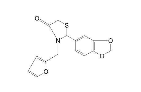 3-furfuryl-2-[3,4-(methylenedioxy)phenyl]-4-thiazolidinone