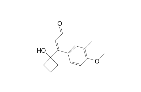 (E)-3-(1-hydroxycyclobutyl)-3-(4-methoxy-3-methylphenyl)acrylaldehyde