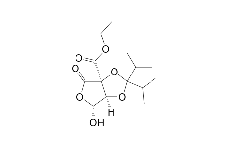 Furo[3,4-d]-1,3-dioxole-3a(4H)-carboxylic acid, dihydro-6-hydroxy-2,2-bis(1-methylethyl)-4-oxo-, ethyl ester, (3a.alpha.,6.alpha.,6a.alpha.)-(.+-.)-