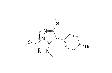 7-P-bromophenyl-1-methyl-3,6-bis(methylthio)1,2,4-triazolo[4,3-b]-1,2,4-triazolium iodide