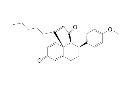 (3AR*,4R*,10AR*)-4-(4'-METHOXYPHENYL)-1-PENTYL-3,3A,4,5,6,8-HEXAHYDROCYCLOPENTA-[D]-NAPHTHALENE-3,8-DIONE