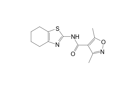 3,5-dimethyl-N-(4,5,6,7-tetrahydro-2-benzothiazolyl)-4-isoxazolecarboxamide