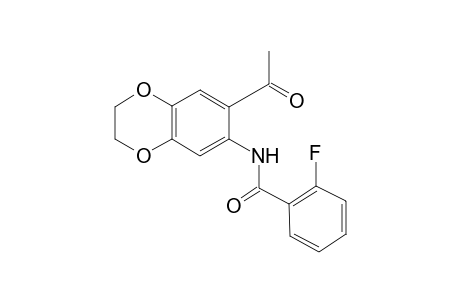 Benzamide, N-(7-acetyl-2,3-dihydro-1,4-benzodioxin-6-yl)-2-fluoro-