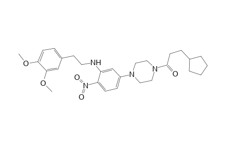 benzeneethanamine, N-[5-[4-(3-cyclopentyl-1-oxopropyl)-1-piperazinyl]-2-nitrophenyl]-3,4-dimethoxy-